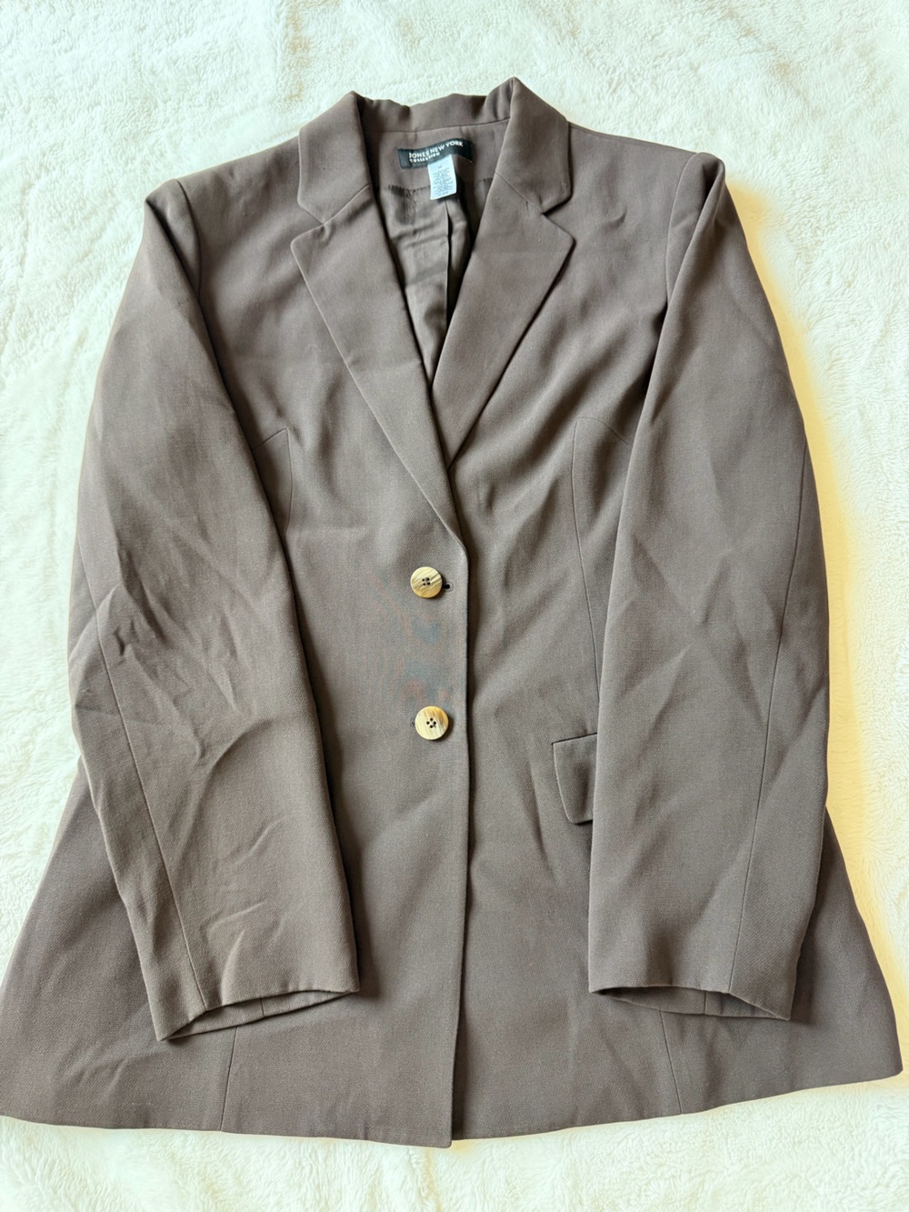 Jones New York Taupe Single-Breasted Sport Coat